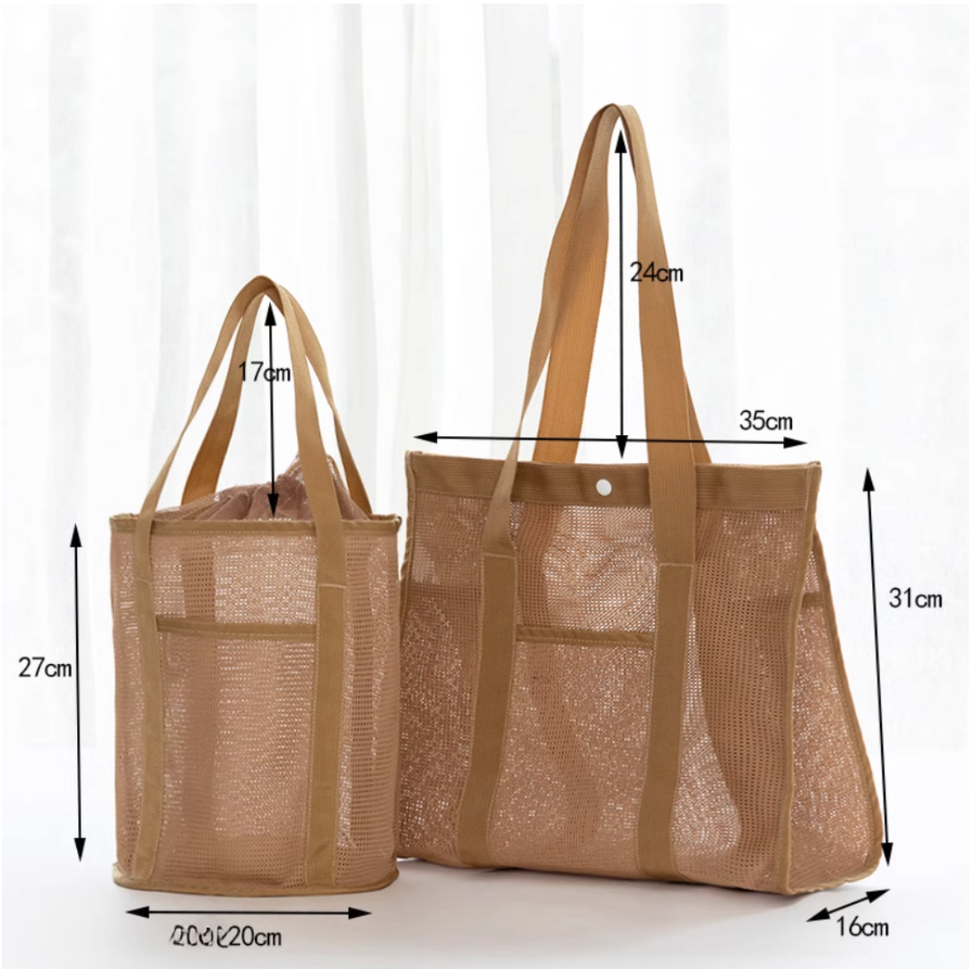 Hana Mesh Bag 20 x 10 x 27cm - Grey