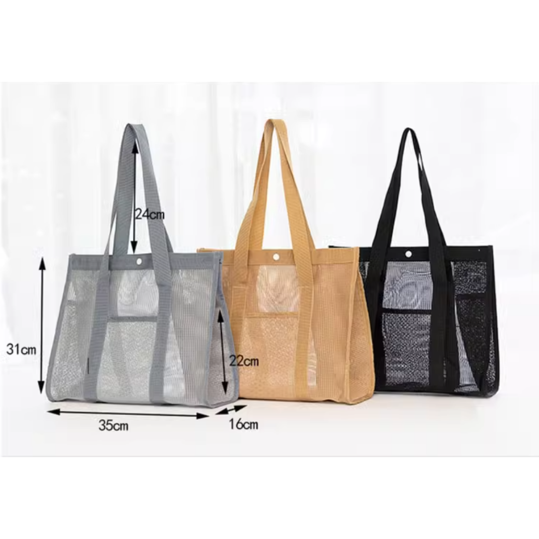 Hana Mesh Bag 20 x 10 x 27cm - Grey