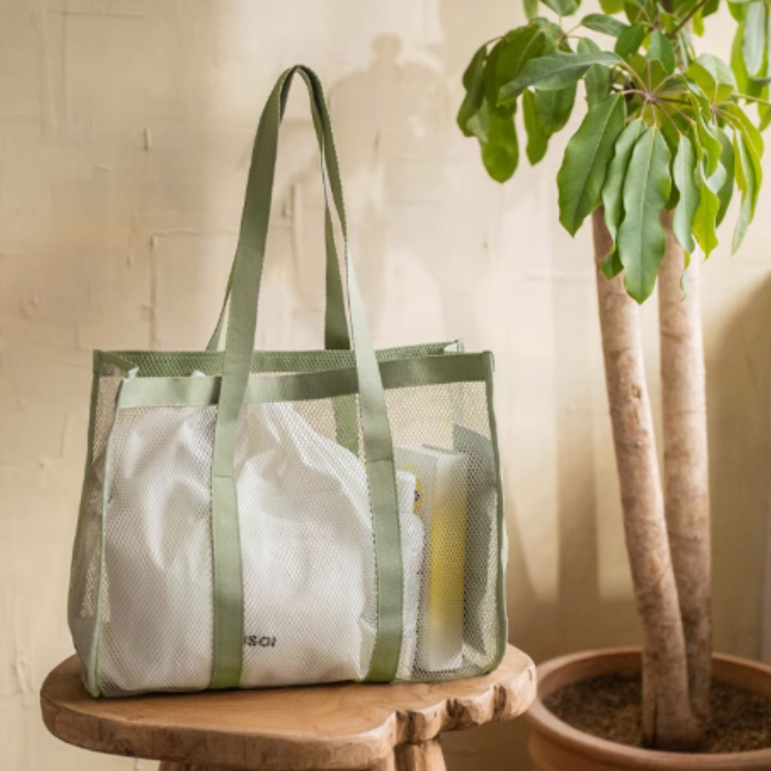 Aeri Mesh Tote 36 x 30 x 17cm - Green