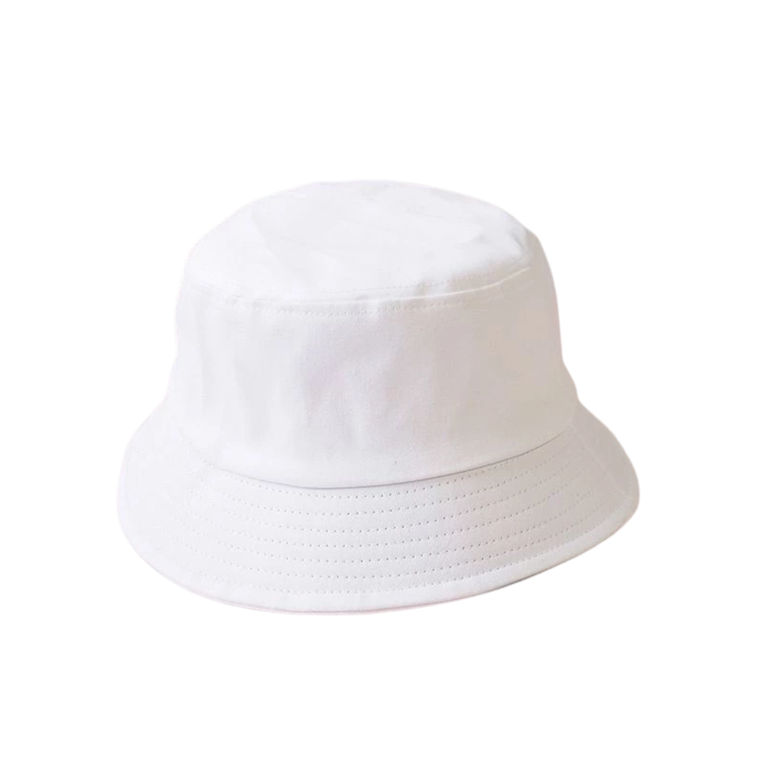 Korean-Style Bucket Hat - White