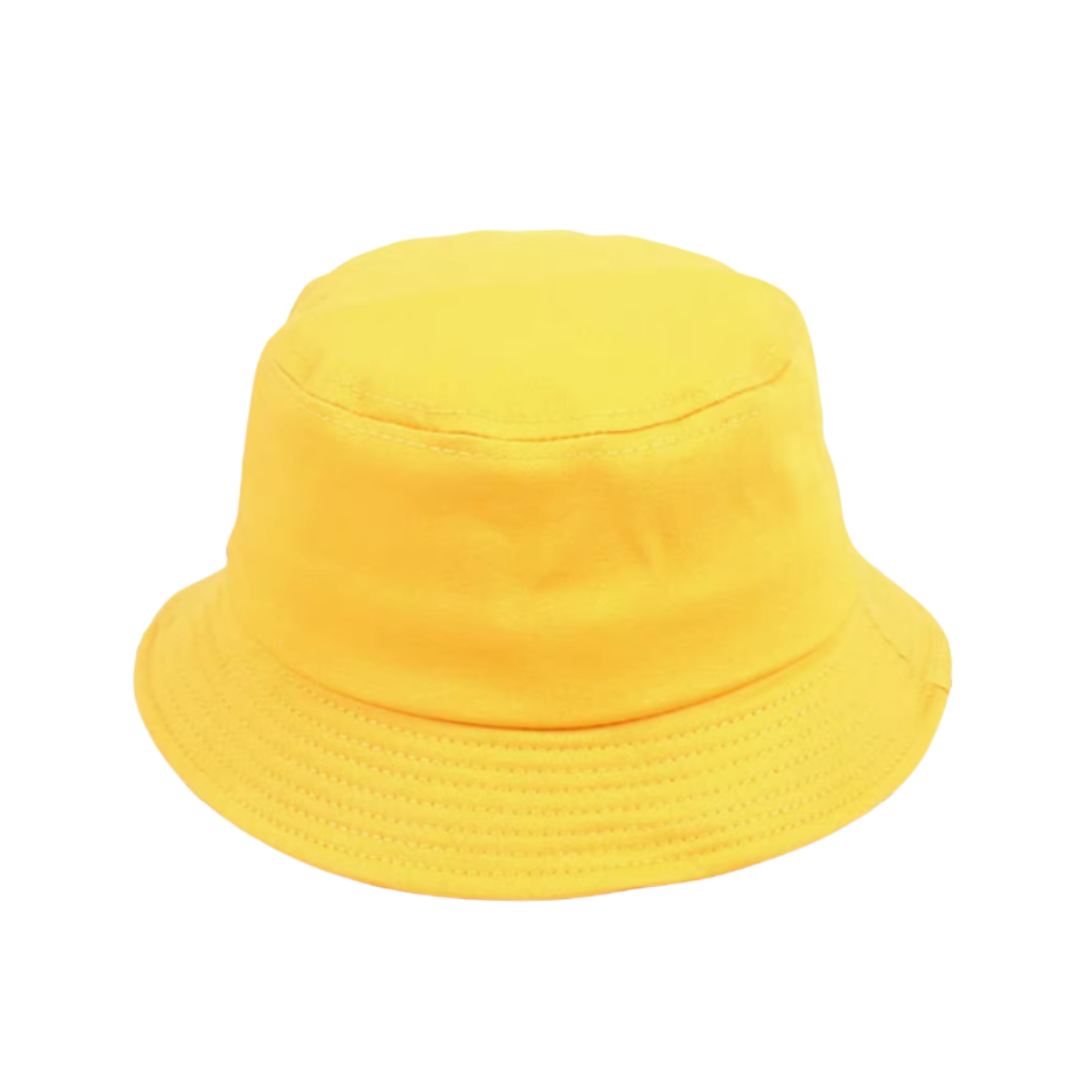 Korean-Style Bucket Hat - Yellow