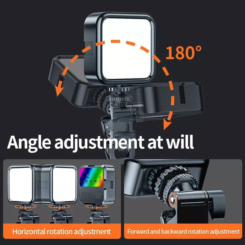 Mini Portable LED Fill Light - RGB Light with Clamp
