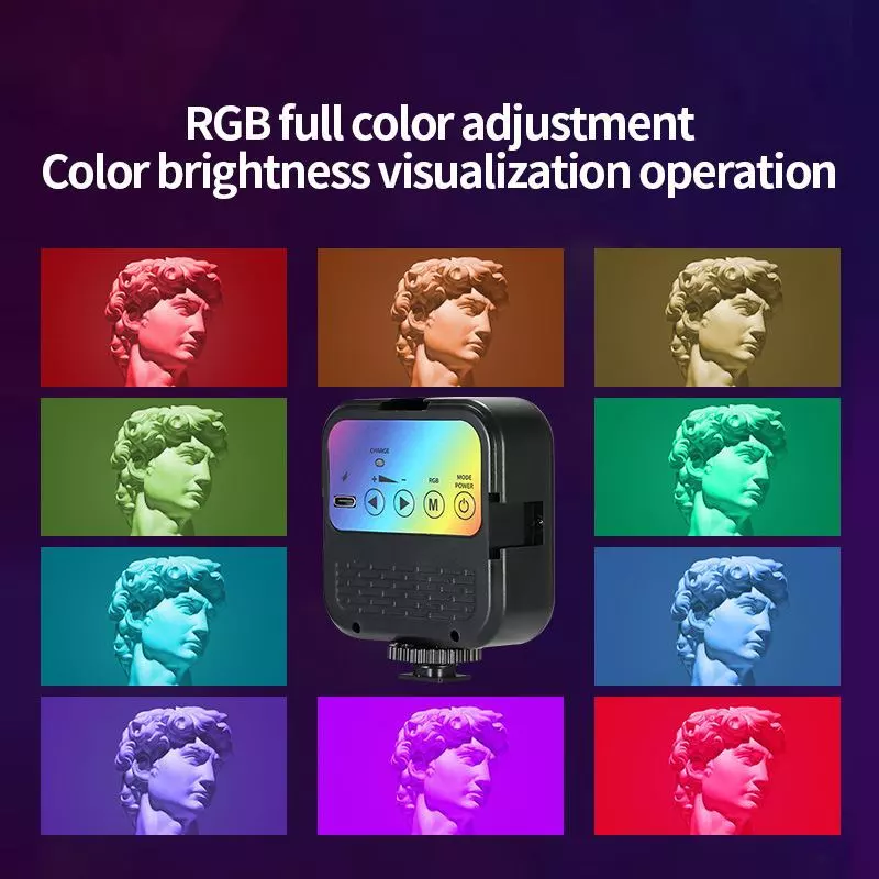 Mini Portable LED Fill Light - RGB Light with Clamp