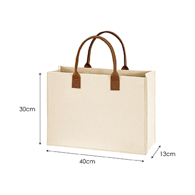 URBAN Felt Tone Tote Bag 300mm (L) × 400mm (W) × 130mm (D) - Dark Grey