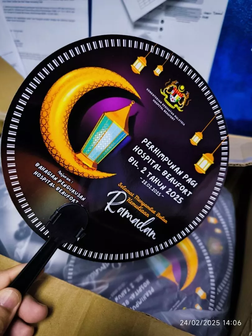 BREEZEPOP Custom Shape Hand Fans 15cm 2 Sided Print Matte/Gloss/Holo/Glitter Laminated