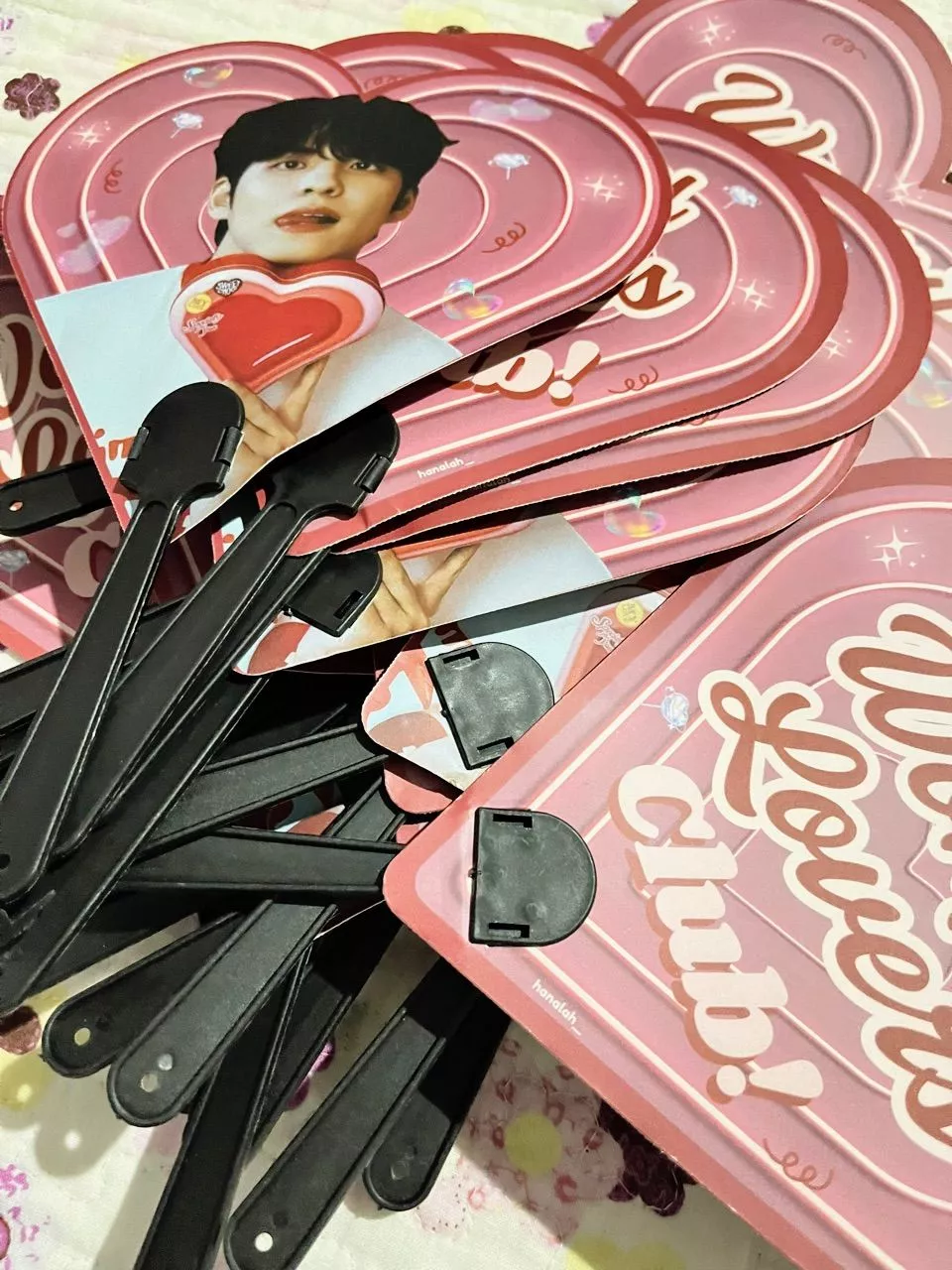 BREEZEPOP Custom Shape Hand Fans 15cm 2 Sided Print Matte/Gloss/Holo/Glitter Laminated