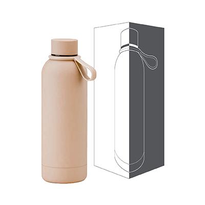 SEEK Thermos Coated Stainless Steel Bottle – 500ml - Khaki