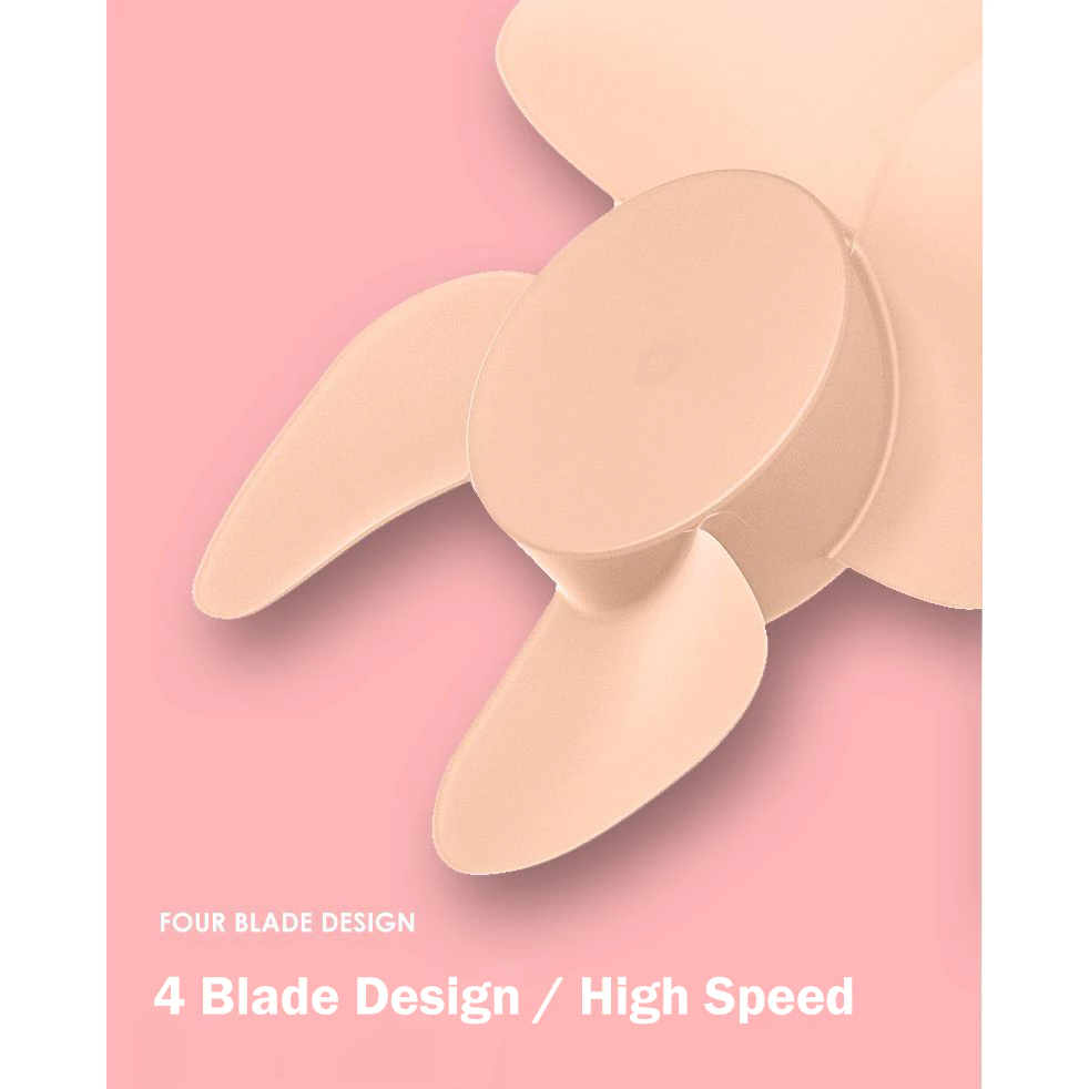 Portable 3-Speed Mini Fan – Handheld, Clip-On, USB Rechargeable - Pink