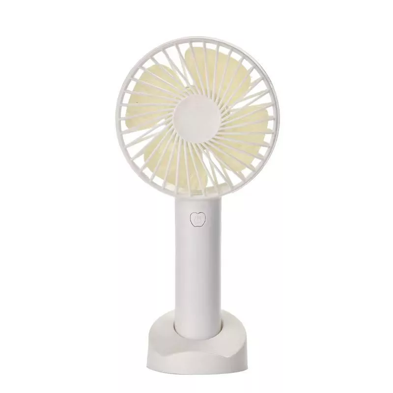 Portable 3-Speed Mini Fan – Handheld, Clip-On, USB Rechargeable - White
