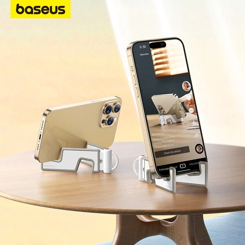 BASEUS Mini Folding Phone Stand – Ultra-Light & Portable Desk Holder