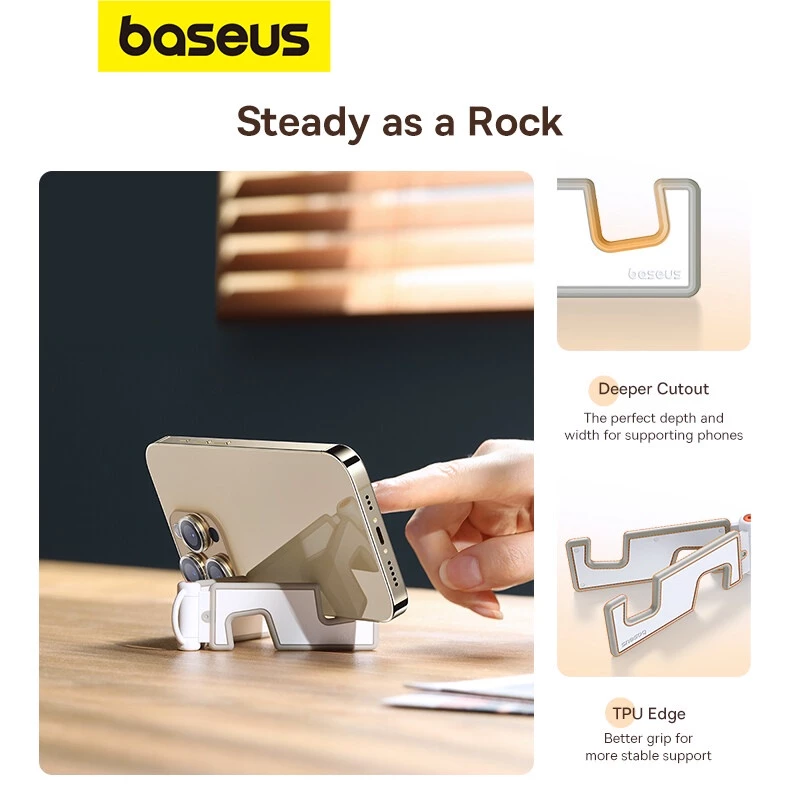 BASEUS Mini Folding Phone Stand – Ultra-Light & Portable Desk Holder