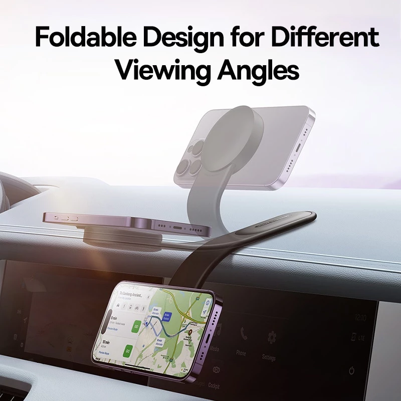 BASEUS C02 Pro 15W Magnetic Wireless Car Charger – Foldable & Easy Mount