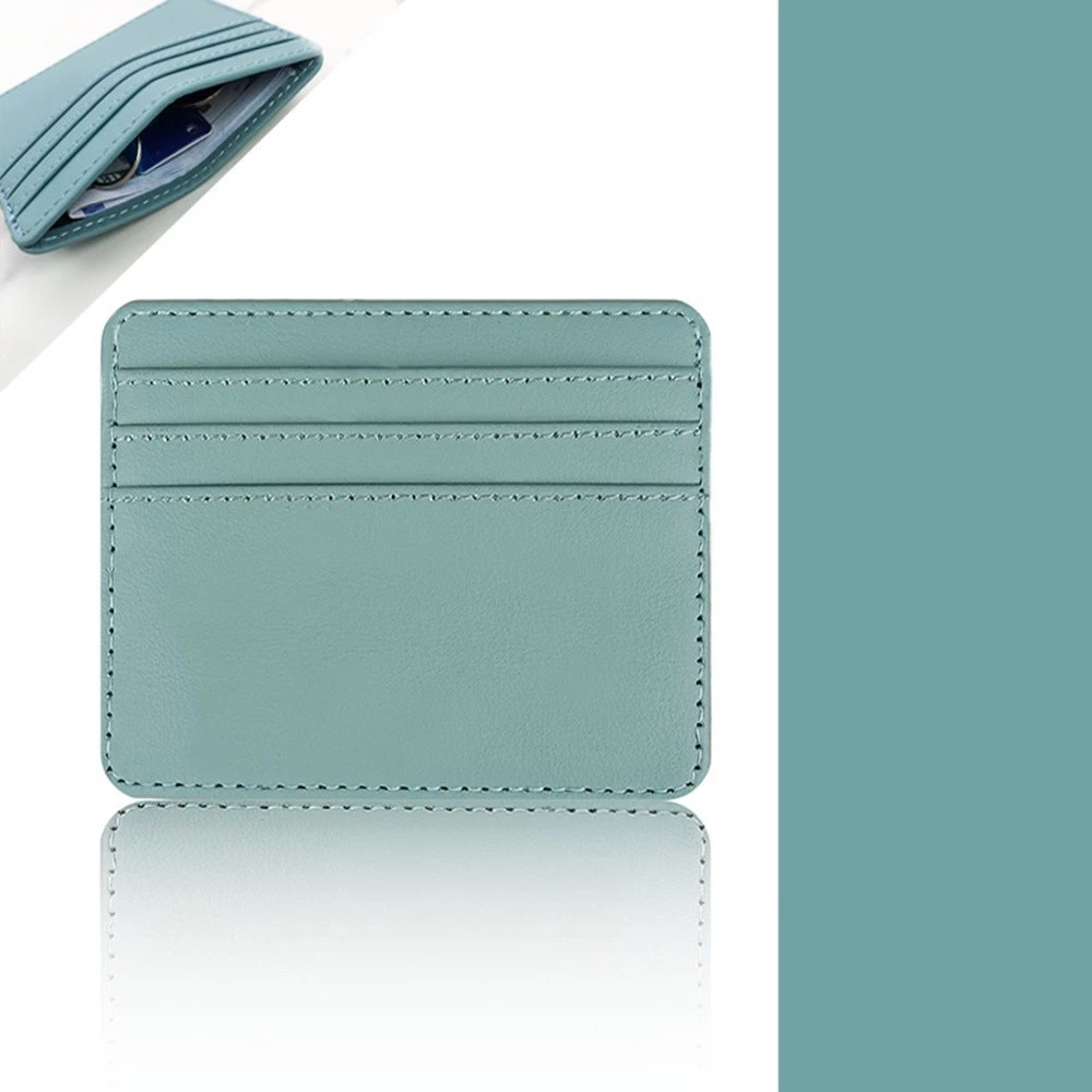 Slim Protected PU Leather Card Holder | Small Wallet with Multi Card Slots for Credit Cards & ID