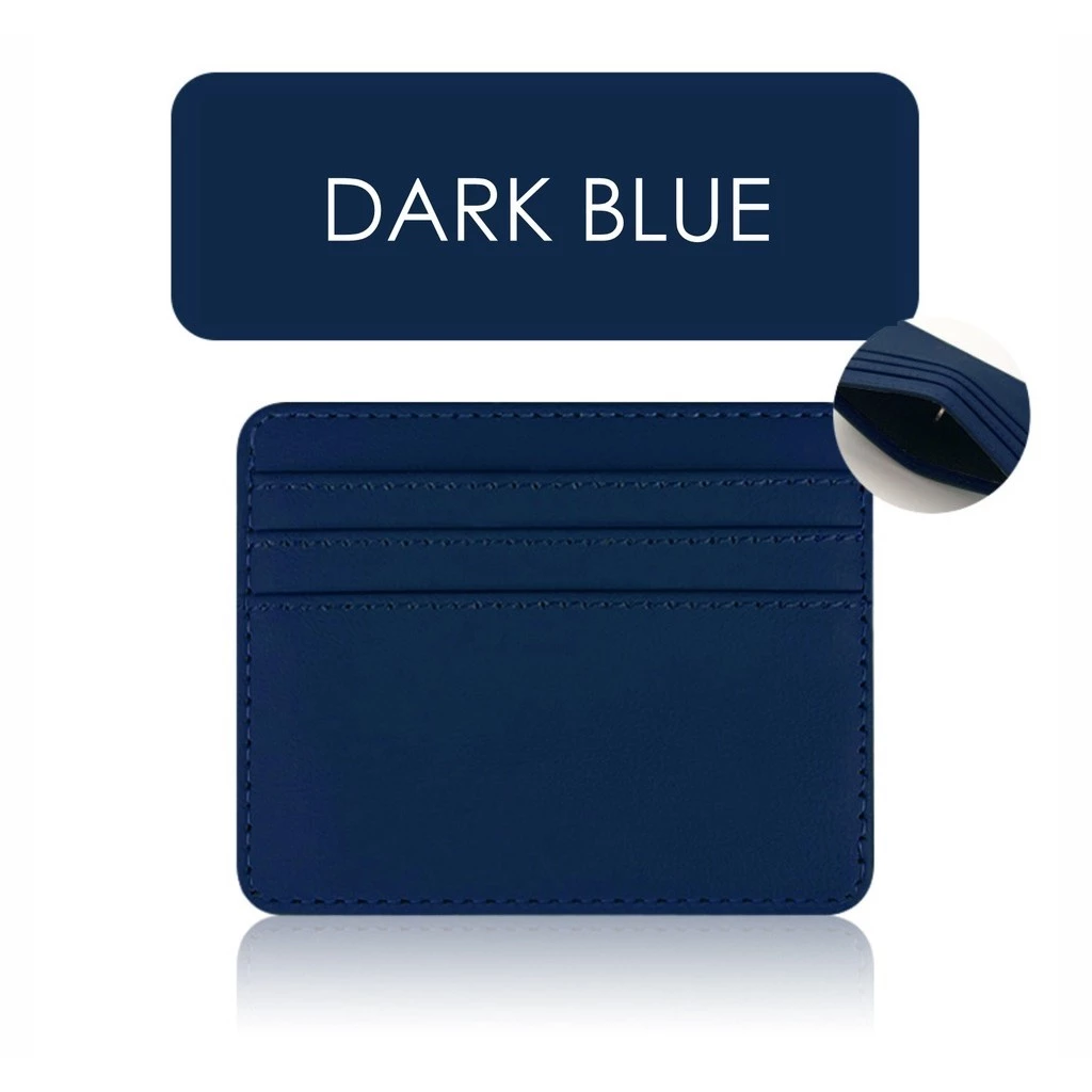 Slim Protected PU Leather Card Holder | Small Wallet with Multi Card Slots for Credit Cards & ID