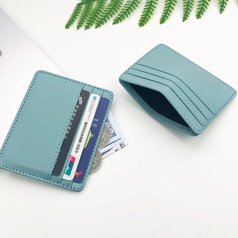 Slim Protected PU Leather Card Holder | Small Wallet with Multi Card Slots for Credit Cards & ID
