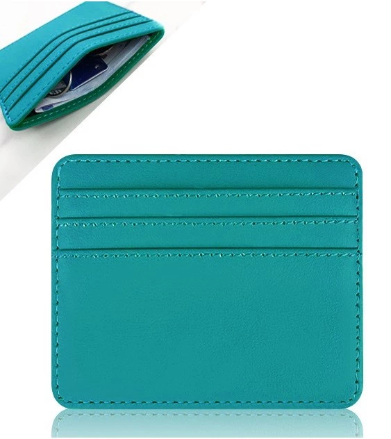 Slim Protected PU Leather Card Holder | Small Wallet with Multi Card Slots for Credit Cards & ID