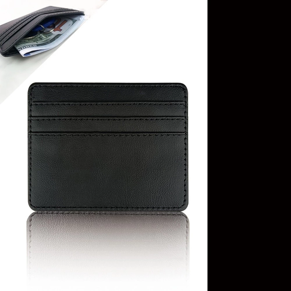 Slim Protected PU Leather Card Holder | Small Wallet with Multi Card Slots for Credit Cards & ID