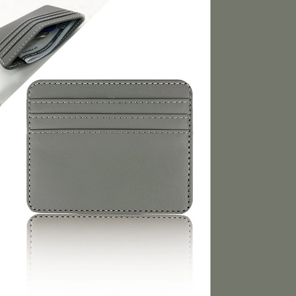 Slim Protected PU Leather Card Holder | Small Wallet with Multi Card Slots for Credit Cards & ID