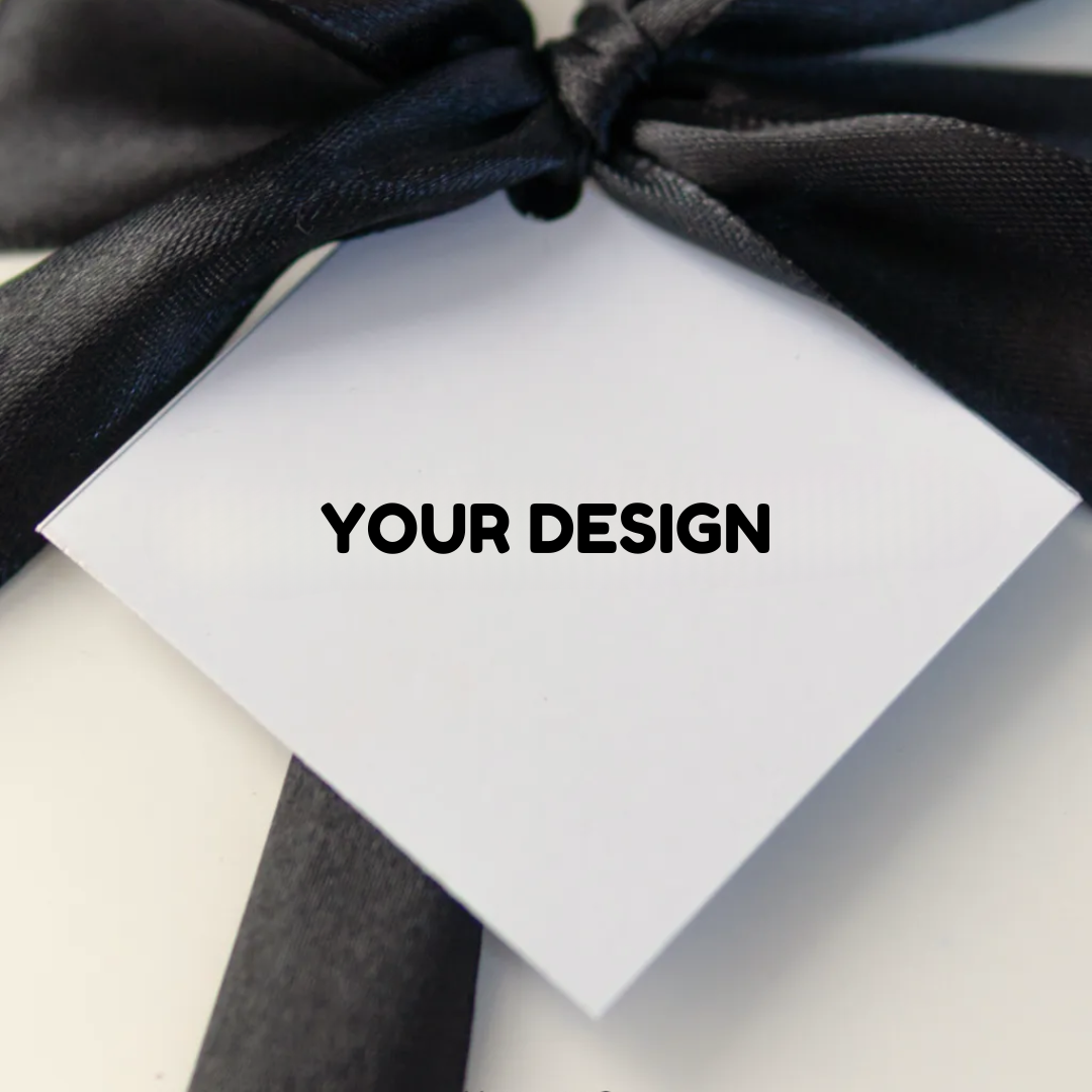 Custom Gift Tag (6cm x 6cm) Art Card 260gsm Digital Print - 1 side with Hanging Chain