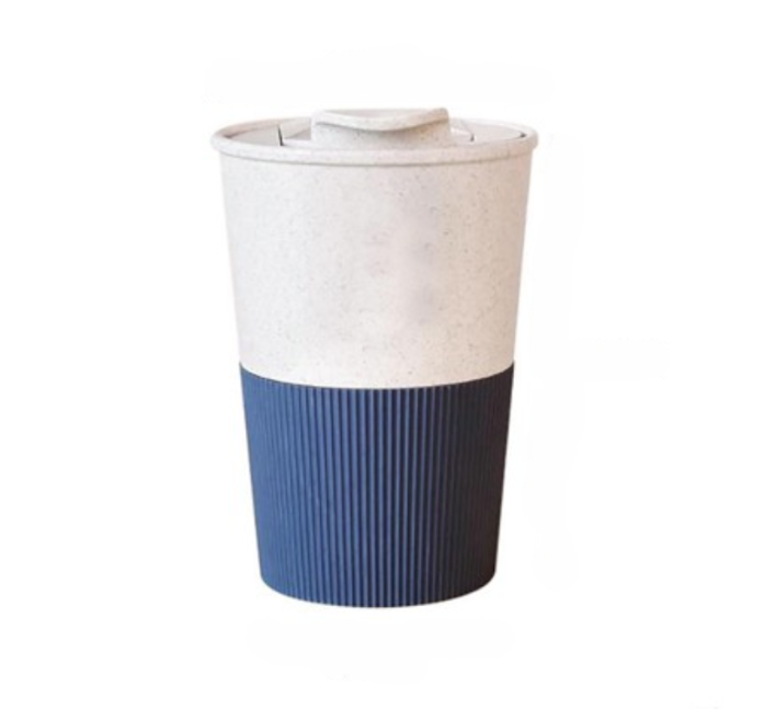 LATTE Eco-Wheat Tumbler with Silicone Holder – 350ml - Blue