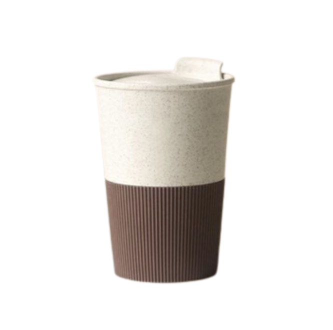 LATTE Eco-Wheat Tumbler with Silicone Holder – 350ml - Brown