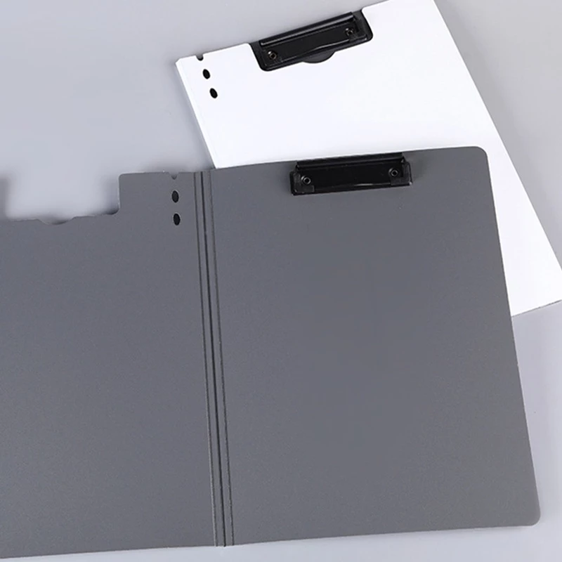Vertical A4 Size Clipboard Plastic Document Organizer with Cover - Blue