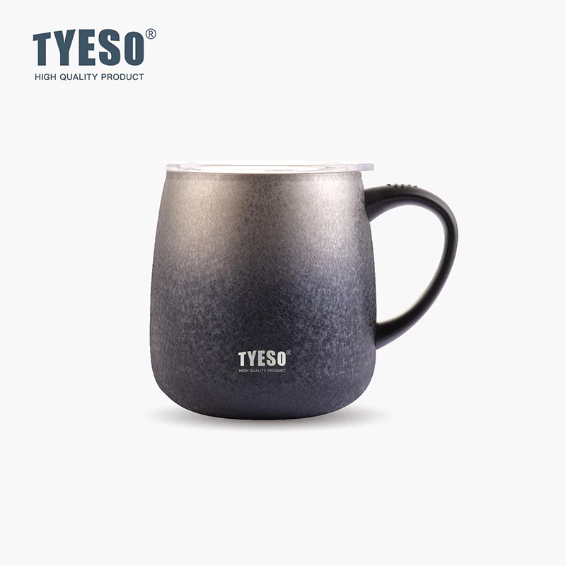 TYESO Stainless Steel Gradient Insulated Thermal Coffee Cup (473ml) Black