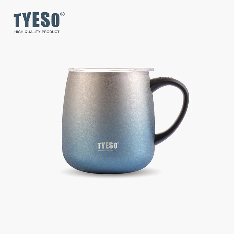 TYESO Stainless Steel Gradient Insulated Thermal Coffee Cup (473ml) Blue