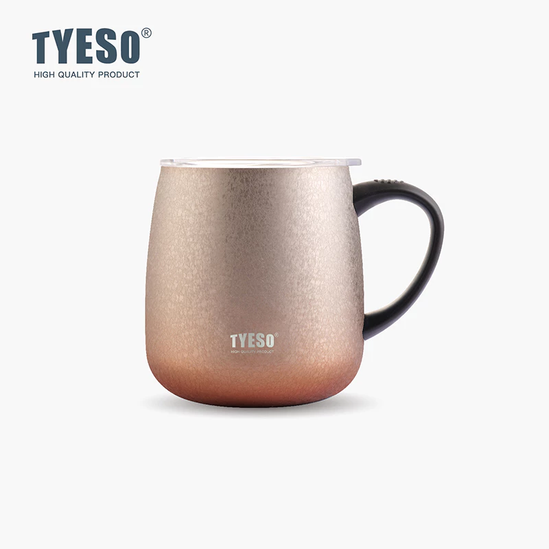 TYESO Stainless Steel Gradient Insulated Thermal Coffee Cup (473ml) Rose Gold
