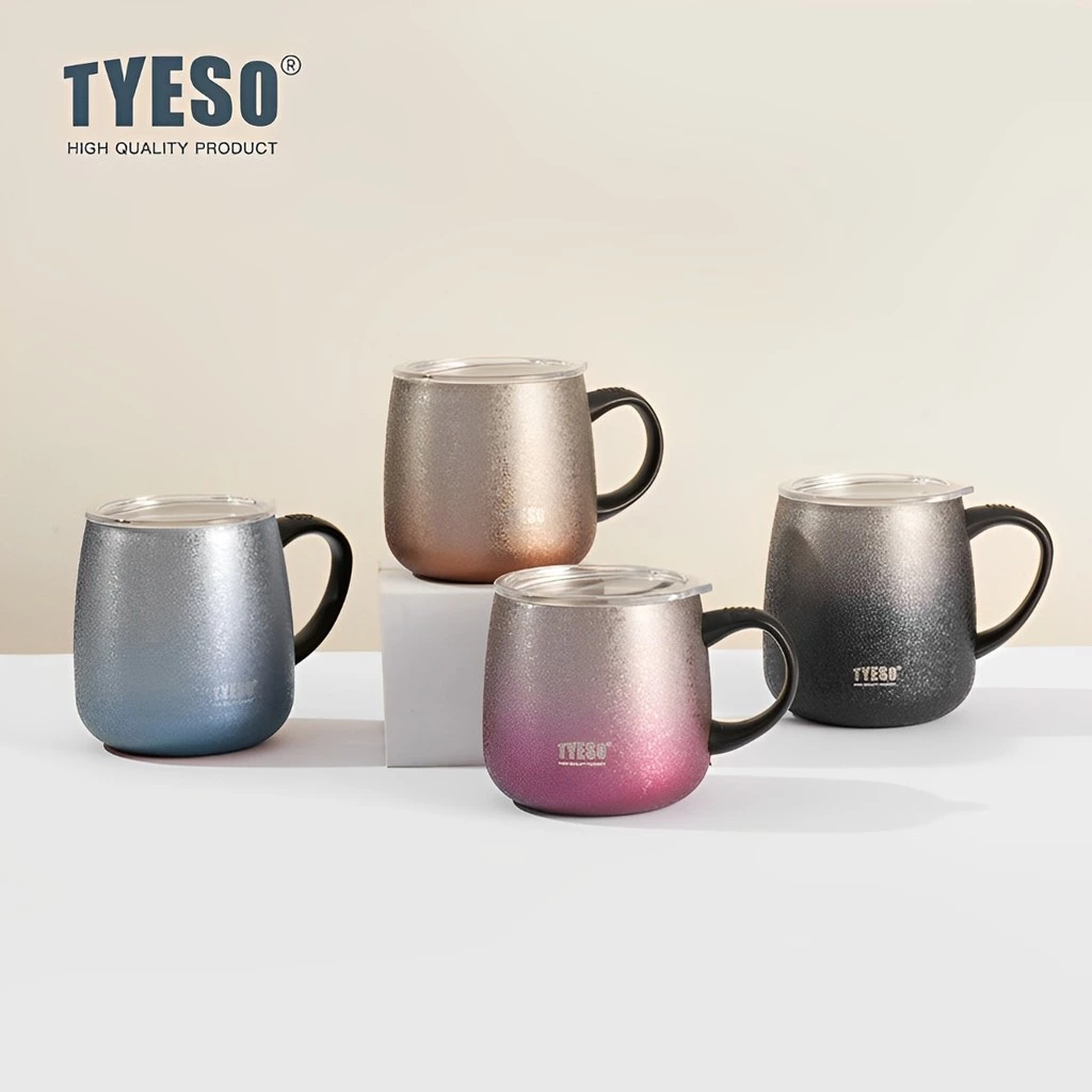 TYESO Stainless Steel Gradient Insulated Thermal Coffee Cup (473ml) Rose Gold