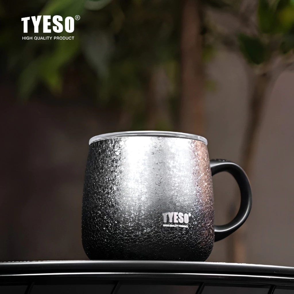 TYESO Stainless Steel Gradient Insulated Thermal Coffee Cup (473ml) Rose Gold
