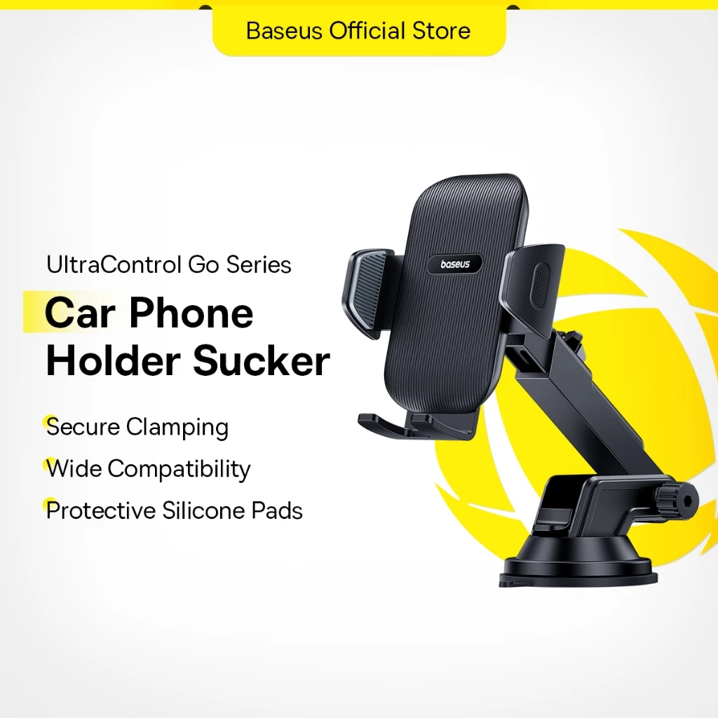 BASEUS UltraControl Car Phone Holder – Strong Suction for Dashboard & Windshield