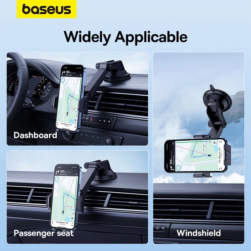 BASEUS UltraControl Car Phone Holder – Strong Suction for Dashboard & Windshield
