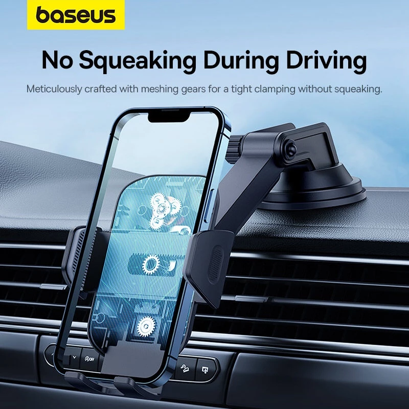 BASEUS UltraControl Car Phone Holder – Strong Suction for Dashboard & Windshield