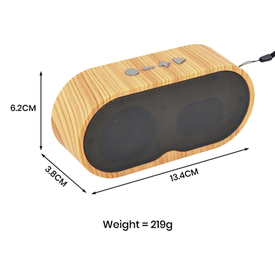 KELLY Portable Bluetooth Speaker – 1200mAh Battery - Light Brown