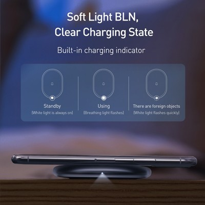 BASEUS Jelly Wireless Charger – 15W - Black