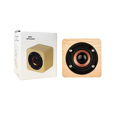 Mini Nelson Wooden Bluetooth Speaker – 400mAh Battery - Light Brown