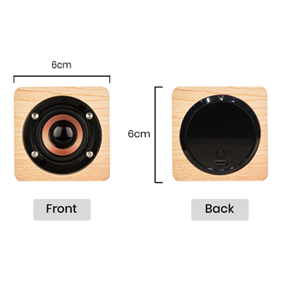Mini Nelson Wooden Bluetooth Speaker – 400mAh Battery - Light Brown