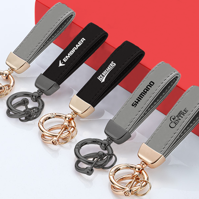 VELTRA Luxe PU Key Holder - Gold & Grey