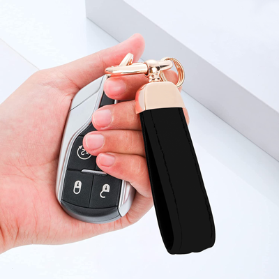 VELTRA Luxe PU Key Holder - Gold & Grey