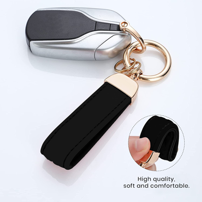 VELTRA Luxe PU Key Holder - Gold & Grey