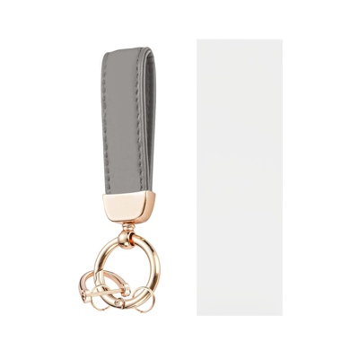 VELTRA Luxe PU Key Holder - Gold & Grey