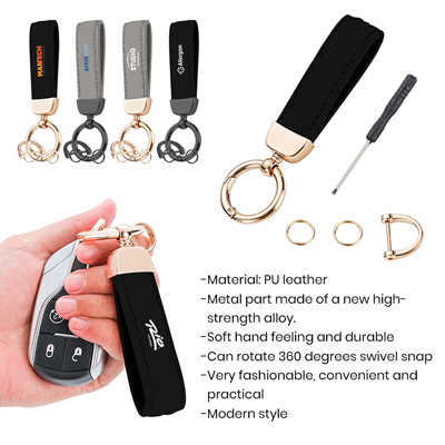 VELTRA Luxe PU Key Holder - Gold & Grey
