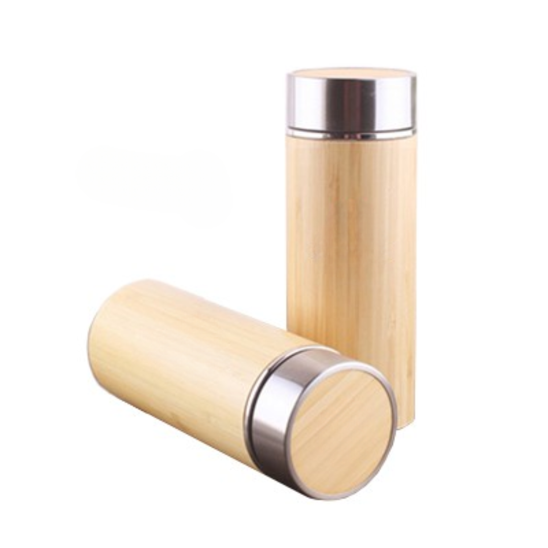 Bambu350 - Mini Bamboo Premium Stainless Steel Thermos – 350ml