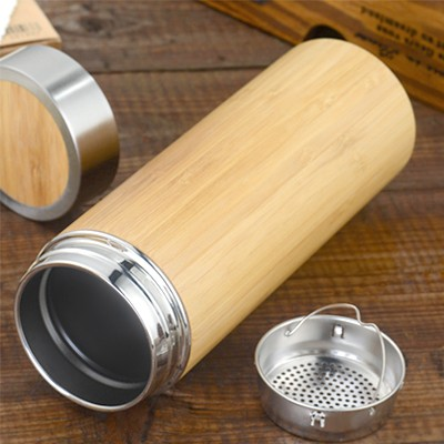 Bambu350 - Mini Bamboo Premium Stainless Steel Thermos – 350ml