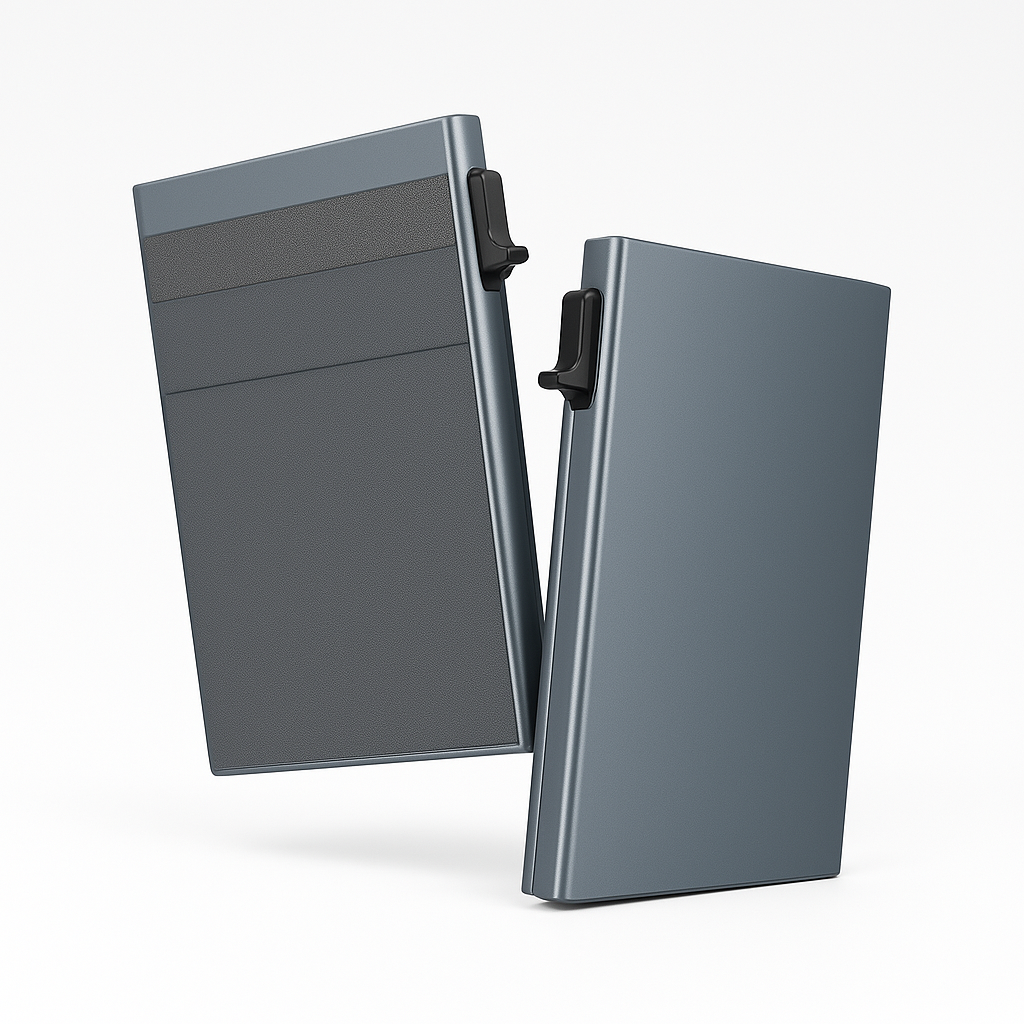 SIVA - RFID Block Card Holder with Sleeve - Grey