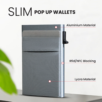 SIVA - RFID Block Card Holder with Sleeve - Grey