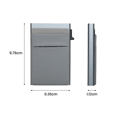 SIVA - RFID Block Card Holder with Sleeve - Grey