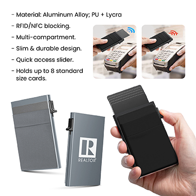 SIVA - RFID Block Card Holder with Sleeve - Grey