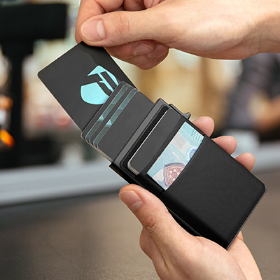 SIVA - RFID Block Card Holder with Sleeve - Black